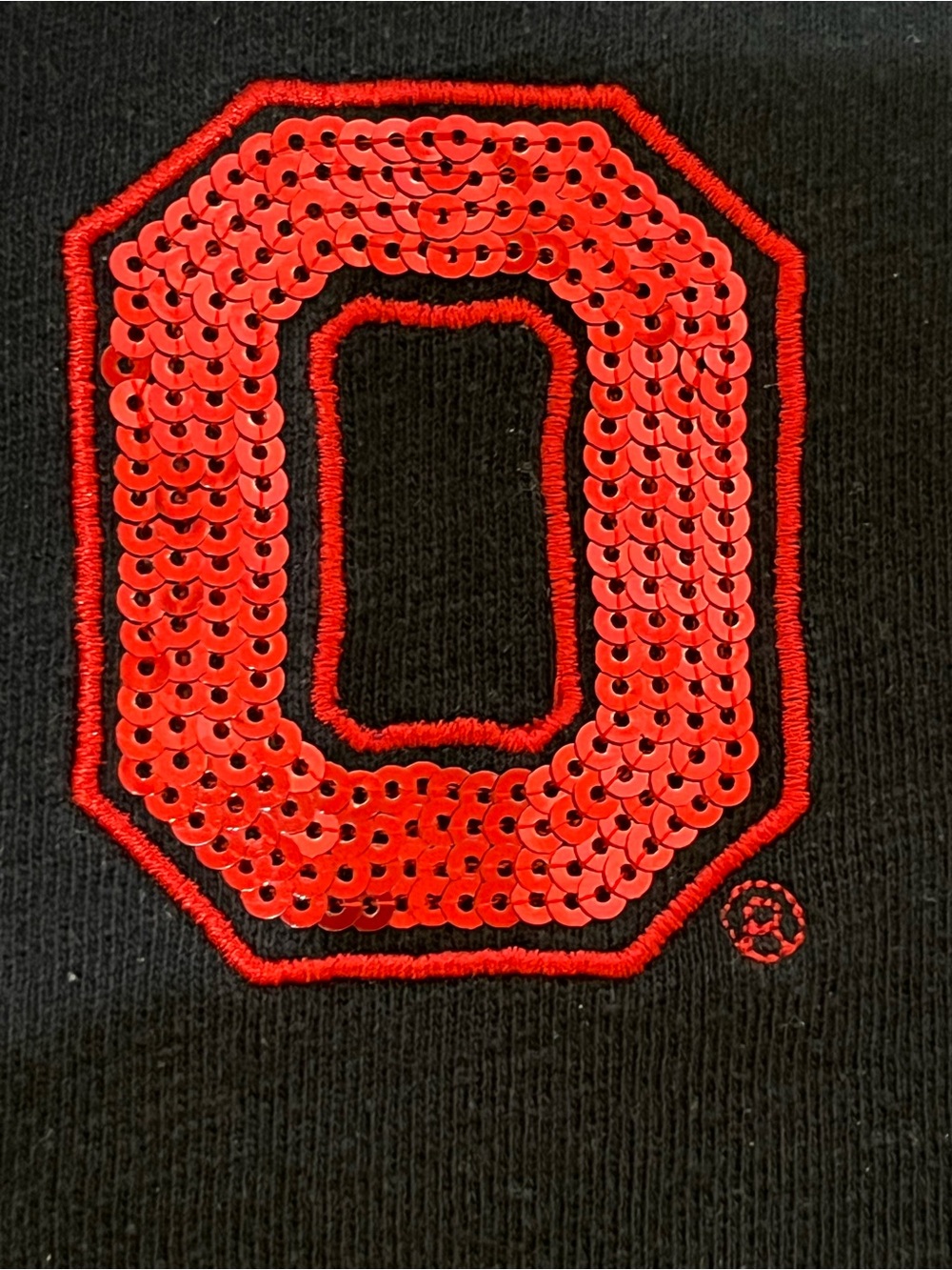Pink Ohio State Buckeyes Gameday Red Sequin Logo Long Sleeve T-shirt Size Medium - Picture 7 of 10